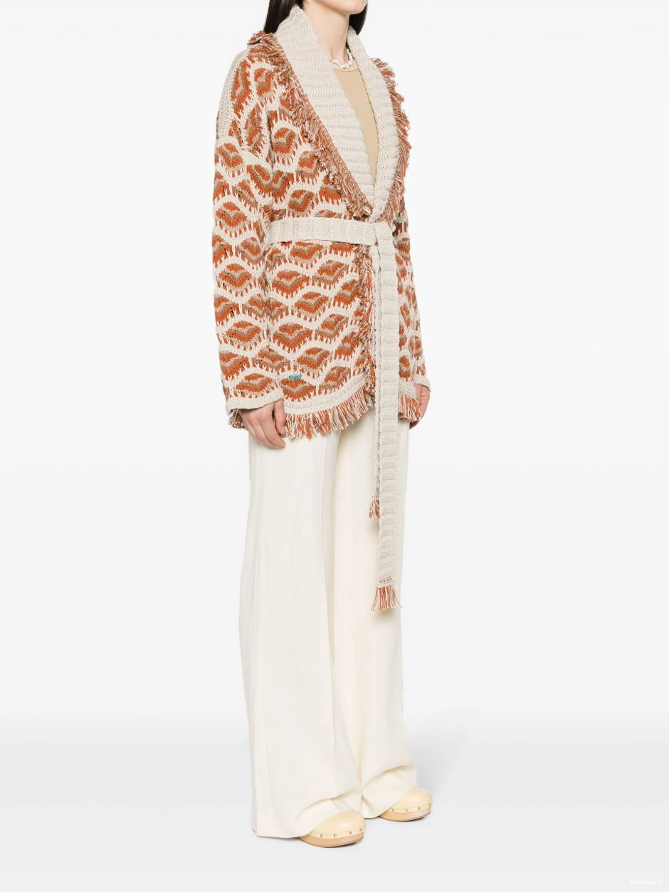 Affordable Alanui Hawa Mahal cardigan Women patterned-intarsia 0722